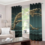 Running Mummy Print Blackout Grommet Curtains