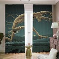 Running Mummy Print Dimout Pencil Pleat Curtains