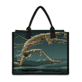 Running Mummy Print Canvas Tote Bag