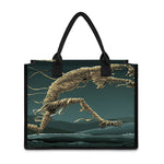 Running Mummy Print Canvas Tote Bag