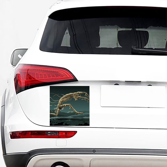 Running Mummy Print Car Sticker