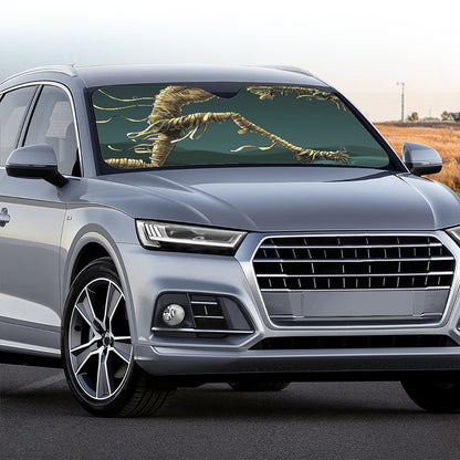 Running Mummy Print Car Windshield Sun Shade