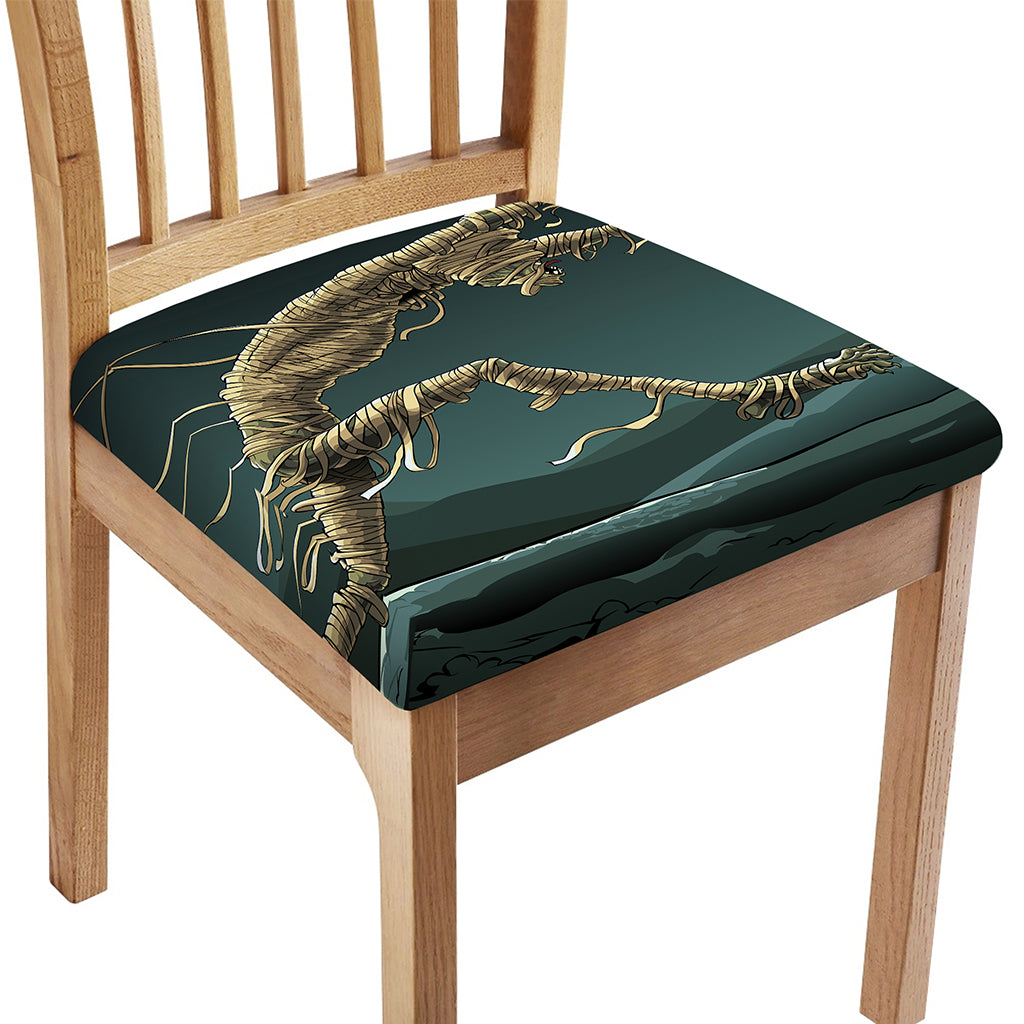 Running Mummy Print Chair Cushion Cover