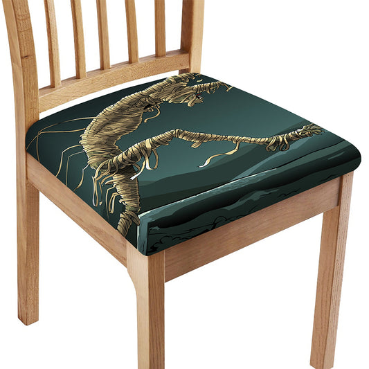Running Mummy Print Chair Cushion Cover