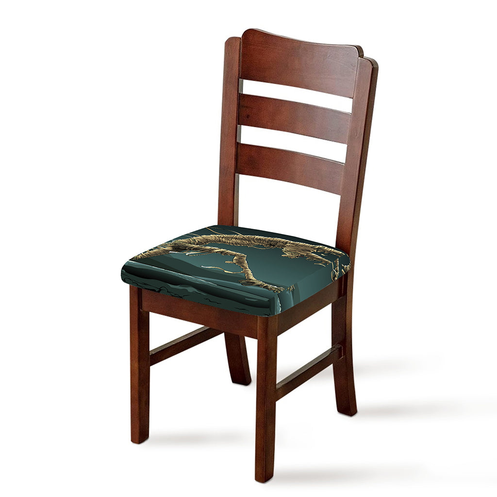 Running Mummy Print Chair Cushion Cover