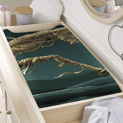 Running Mummy Print Changing Pad Cover