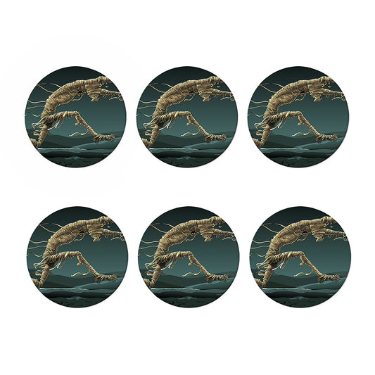 Running Mummy Print Coaster Set