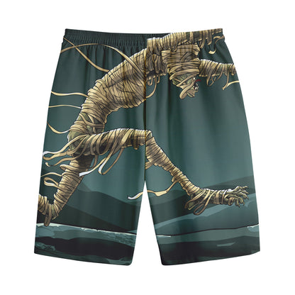 Running Mummy Print Cotton Shorts