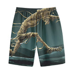 Running Mummy Print Cotton Shorts