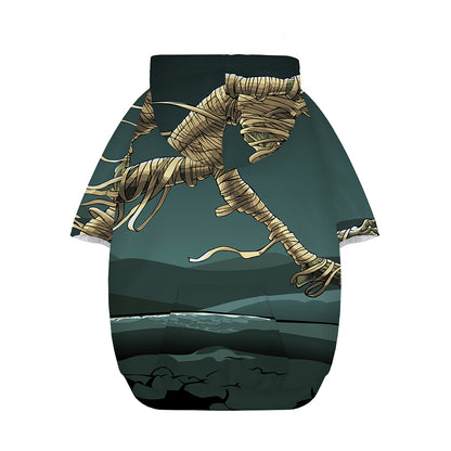 Running Mummy Print Dog Zip Up Hoodie