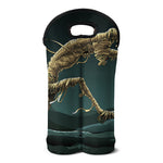 Running Mummy Print Double Neoprene Wine Tote