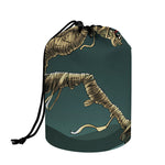 Running Mummy Print Drawstring Makeup Bag