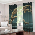 Running Mummy Print Extra Wide Grommet Curtains