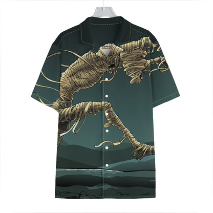 Running Mummy Print Hawaiian Shirt