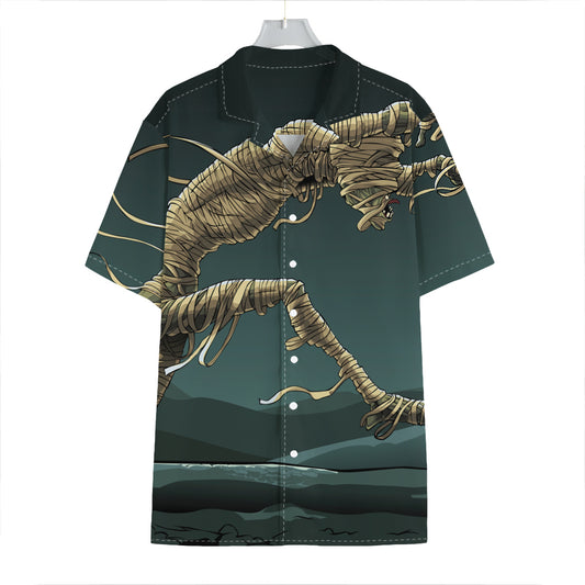 Running Mummy Print Hawaiian Shirt