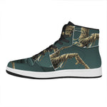 Running Mummy Print High Top Leather Sneakers