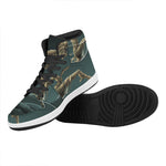 Running Mummy Print High Top Leather Sneakers