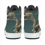 Running Mummy Print High Top Leather Sneakers