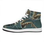 Running Mummy Print High Top Leather Sneakers