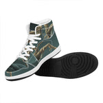 Running Mummy Print High Top Leather Sneakers
