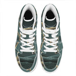 Running Mummy Print High Top Leather Sneakers