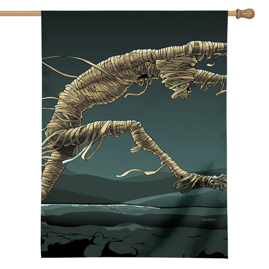 Running Mummy Print House Flag
