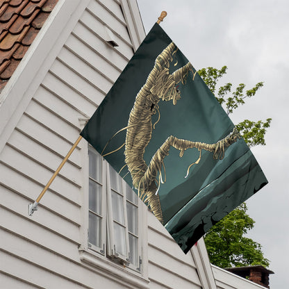 Running Mummy Print House Flag