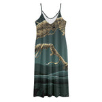 Running Mummy Print Jersey Midi Cami Dress