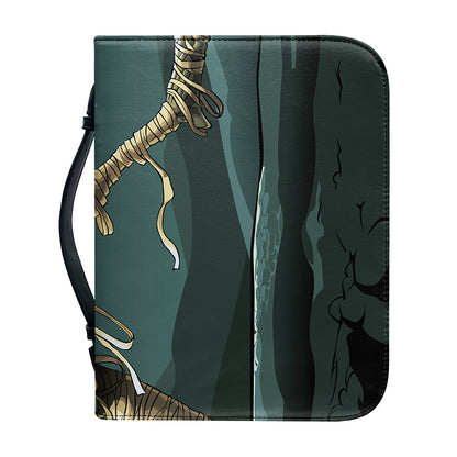 Running Mummy Print Leather Bible Cover