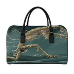 Running Mummy Print Leather Duffle Bag