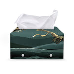 Running Mummy Print Leather Tissue Box Cover