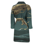 Running Mummy Print Men's Bathrobe