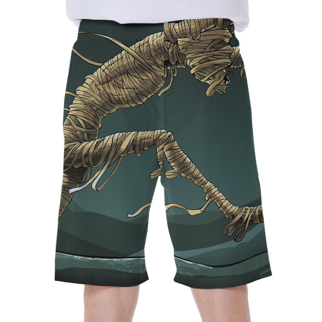 Running Mummy Print Men's Beach Shorts
