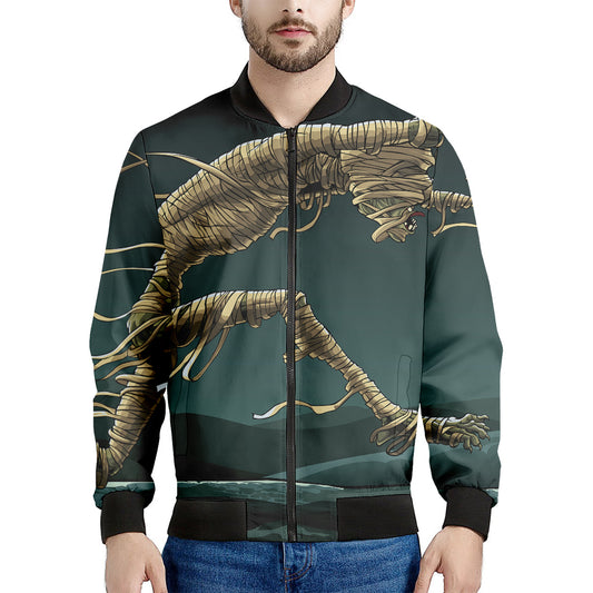 Running Mummy Print Men's Bomber Jacket