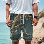 Running Mummy Print Men's Cargo Shorts