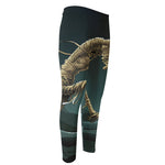 Running Mummy Print Men's Compression Pants