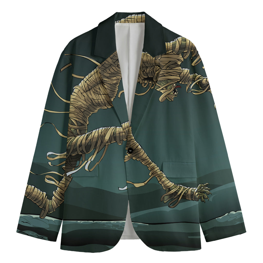 Running Mummy Print Men's Cotton Blazer