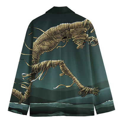 Running Mummy Print Men's Cotton Blazer