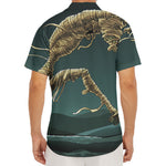 Running Mummy Print Men's Deep V-Neck Shirt