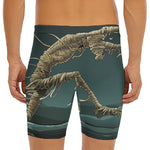 Running Mummy Print Men's Long Boxer Briefs