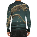 Running Mummy Print Men's Long Sleeve Rash Guard