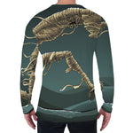 Running Mummy Print Men's Long Sleeve T-Shirt