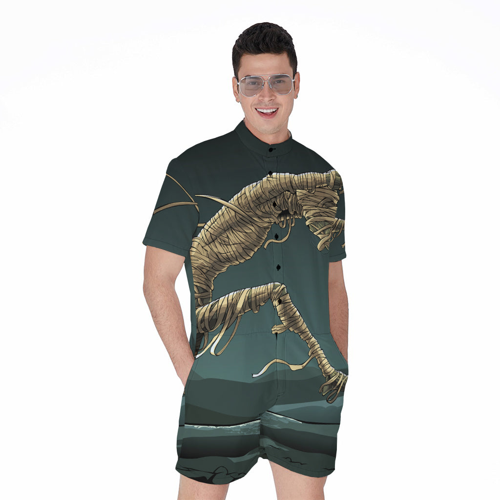 Running Mummy Print Men's Rompers