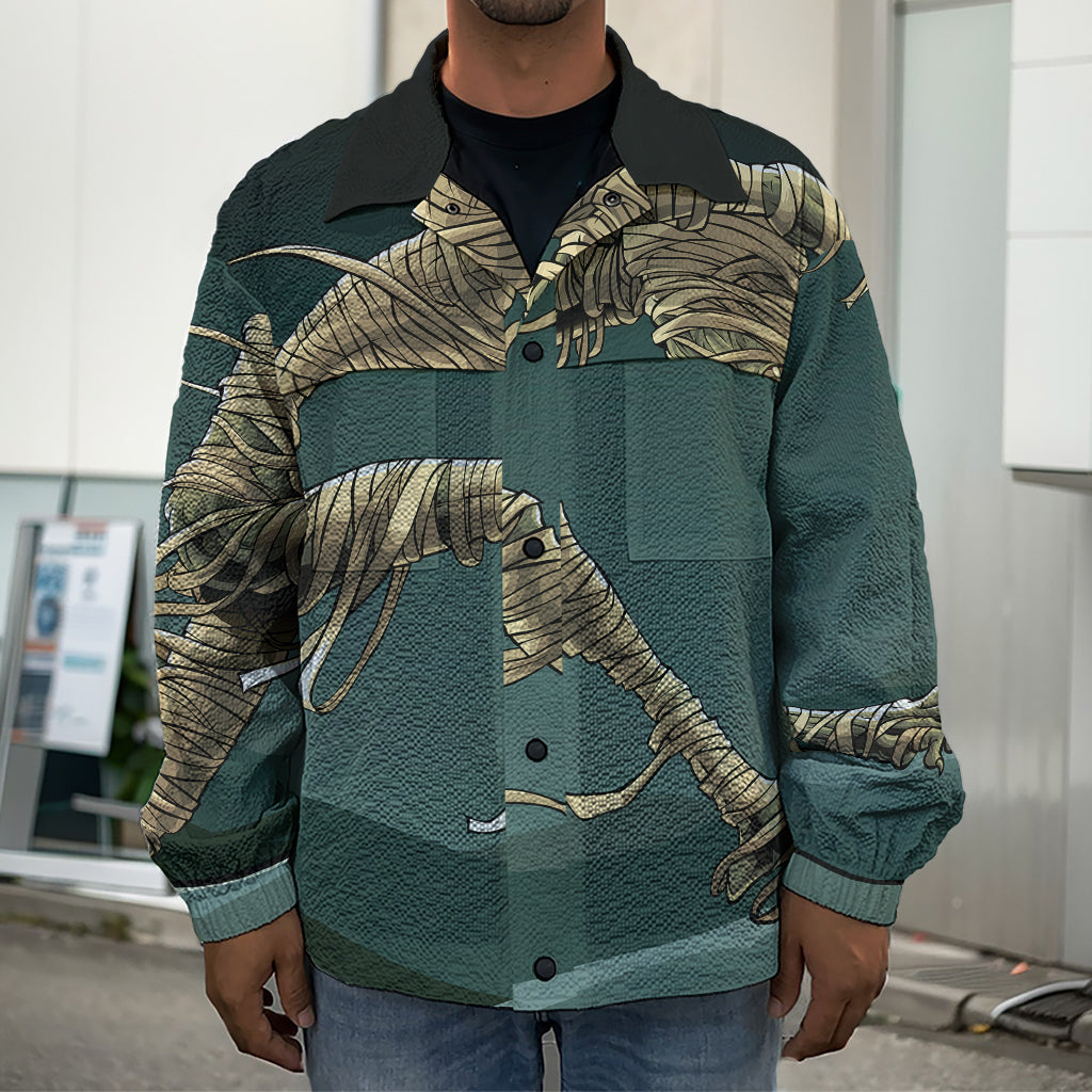 Running Mummy Print Men's Shirt Jacket