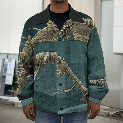 Running Mummy Print Men's Shirt Jacket