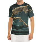 Running Mummy Print Men's Short Sleeve Rash Guard