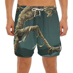 Running Mummy Print Men's Split Running Shorts