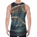 Running Mummy Print Men's Velvet Tank Top
