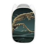 Running Mummy Print Mesh Laundry Hamper