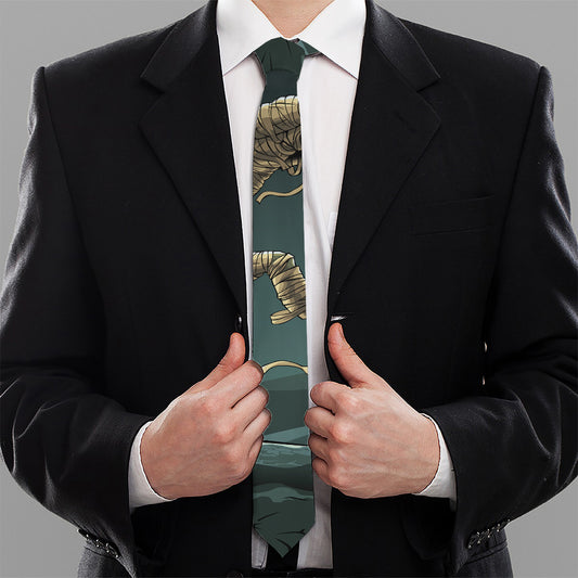 Running Mummy Print Necktie